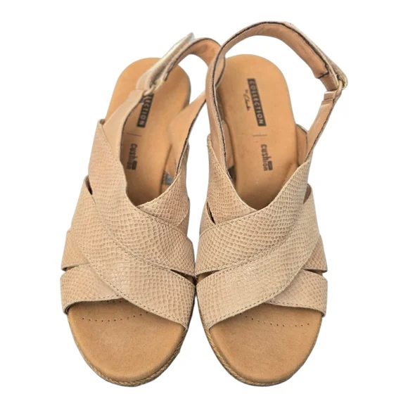 Clarks Lafley Krissy Ankle Strap Wedge Sandals Women's, Size 7.5 - Picture 1 of 8